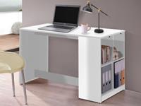 Kauf-Unique Schreibtisch mit Regal CYPRIEN - Weiß