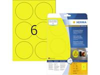 Herma 8035 Etiketten (A4) 85 x 85 mm Polyester folie Geel 150 stuk(s) Extra sterk hechtend Folie-etiketten