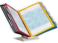 durable Standaard voor bureaustandaard VARIOÂ® PRO 10 - 5579 Zwart, Rood, Geel, Groen, Donkerblauw DIN A4 Aantal meegeleverde displaypanels 10