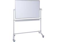 Dahle Mobiel whiteboard (b x h) 100 cm x 150 cm Wit gelakt Draaibaar, Aan beide zijden te gebruiken, Incl. opbergbakje, Incl. wielen