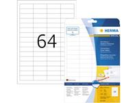 Herma 4226 Etiketten (A4) 48.3 x 16.9 mm Papier, mat Wit 1600 stuk(s) Permanent Correctie-etiketten