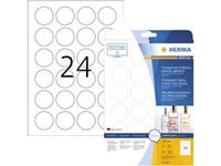 Herma 8023 Etiketten (A4) Ã 40 mm Folie, glanzend Transparant 600 stuk(s) Permanent Folie-etiketten