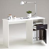 FMD Schreibtisch mit 1 Schublade 123×50×76,5 cm  Weiß