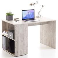 FMD Schreibtisch mit Regal 117×73×75 cm Sandeiche Braun