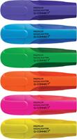 Q-CONNECT Textmarker Premium 6er Etui farbig sortiert 2-5mm Keilspitze