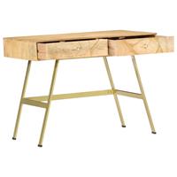 vidaXL Schreibtisch mit Schubladen 100×55×75 cm Massivholz Mango Braun