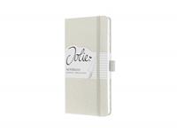 Sigel notitieboek  Jolie Sense 95x180mm hardcover gelinieerd wit