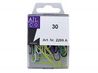 Alco paperclips  50mm rond assorti kleuren 30 stuks in doos