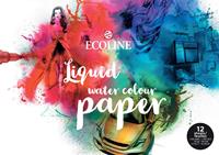 Talens Ecoline papier, wit met fijne korrel 300 g/m², ft A3, blok met 12 vellen