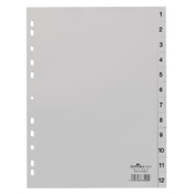 Durable 651210 Tab-Register Numerischer Registerindex Polypropylen (PP) Grau