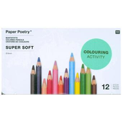 Rico Design Paper Poetry Buntstifte Super Soft im Metalletui 12 Stück