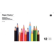 Rico Design Paper Poetry Buntstifte im Metalletui 12 Stück