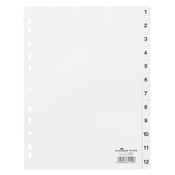 Durable 6112 Numerischer Registerindex Polypropylen (PP) Weiß
