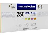 magnetoplan Plaknotitie Static Notes 200 mm x 100 mm Wit, Geel, Groen, Roze, Oranje 250 stuk(s)
