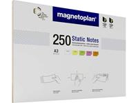 magnetoplan Plaknotitie Static Notes 420 mm x 297 mm Wit, Geel, Groen, Roze, Oranje 250 stuk(s)