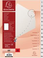 EXACOMPTA Kunststoff-Register, Zahlen, DIN A4, 15-teilig