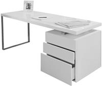 SalesFever Schreibtisch, B140 x T70 x H76 cm weiß Gr. 70 x 140