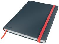 Leitz Cosy notitieboek met harde kaft, voor ft B5, gelijnd, grijs
