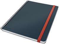 Leitz Cosy notitieboek met spiraalbinding, voor ft B5, gelijnd, grijs