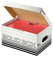 LEITZ Archiv-Klappdeckelbox Solid S, weiß/hellgrün