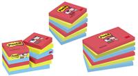 post-it Super Sticky Notes 47,6 x 47,6 mm Bora Bora Kleuren 12 Blokken van 90 Vellen