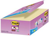 post-it Super Sticky Notes 76 x 76 mm Canary Yellow Geel 90 Vellen Voordeelpak 10 + 2 GRATIS