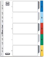 oxford Oxfo Kunststoff-Register, Zahlen, DIN A4, farbig, 5-teilig