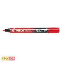 Pilot Permanent Marker 100. Schrijfkleuren: Rood, Streepbreedte (min): 1 mm, Streepbreedte (max): 4,5 mm