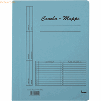 bene Schnellhefter Comba-Mappe 111000 A4 blau 250g Karton kaufmännische Heftung bis 250 Blatt