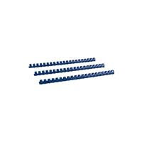 RENZ Plastikbinderücken 17120321 blau US-Teilung 21 Ringe auf A4 90 Blatt 12mm 100 Stück