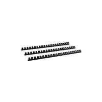 RENZ Plastikbinderücken 17120121 schwarz US-Teilung 21 Ringe auf A4 90 Blatt 12mm 100 Stück