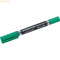 Staedtler (Lumocolor) Permanentmarker 348 duo grün 0,6mm und 1,5mm Rundspitze