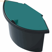helit Binnenbak Kunststof Zwart, groen 27,5 x 13,2 x 18 cm Pak van 5