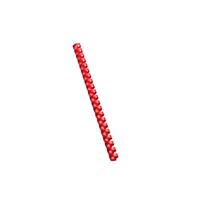 RENZ Plastikbinderücken 17140221 rot US-Teilung 21 Ringe auf A4 110 Blatt 14mm 100 Stück