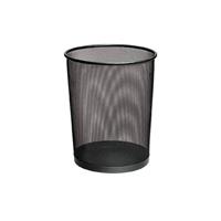 Zeller 1x Antraciet grijze ronde prullenbak/vuilnisbak van draadmetaal/mesh 29 x 35 cm -