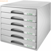 Leitz Schubladenbox Plus 5212-00-85 grau/grau 6 Schubladen geschlossen