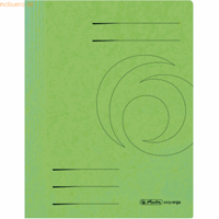 Herlitz Schnellhefter 1090 A4 intensiv hellgrün 355g Karton kaufmännische Heftung / Amtsheftung bis 250 Blatt