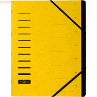 Pagna Ordnungsmappe A4 7-teilig gelb Aufdruck 1-7 auf dem Deckel mit Eck