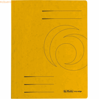 Herlitz Schnellhefter 1090 A4 intensiv gelb 355g Karton kaufmännische Heftung / Amtsheftung bis 250 Blatt