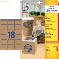 Avery Brown kraft rectangular Product Labels (recycle)