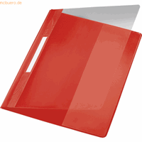 Leitz Schnellhefter Exquisit 4194 A4+ überbreit rot PVC Kunststoff kaufmännische Heftung bis 250 Blatt
