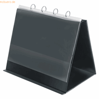 Veloflex Tisch-Flipchart A3-quer 4-Ringe schwarz 10 Hüllen