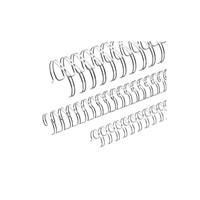 Renz Drahtbinderücken Ring Wire 311100934 silber 3:1 34 Ringe auf A4 90 Blatt 11mm 100 Stück