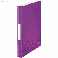 Leitz WOW - ring binder - for A4 - capacity: 200 sheets - metallic purple