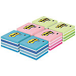 Post-it Notes kubus, 450 vel, ft 76 x 76 mm, promopak van 6 kubussen in geassorteerde kleuren