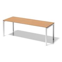 BISLEY Bureautafel CITO, U-onderstel, h x b x d = 740 x 2200 x 800 mm, onderstel wit, blad beukenhout