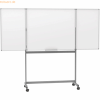 Mobile Whiteboard-Klapptafel MAULstandard, weiß kunststoffbeschichtet, magnethaftend, 2 Flügel, versch. Größen