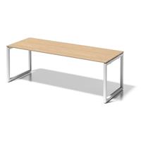 BISLEY Bureautafel CITO, O-onderstel, h x b x d = 740 x 2200 x 800 mm, onderstel wit, blad ahornhout