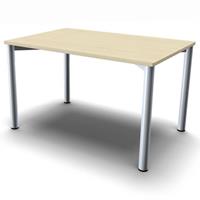 geramoebel Schreibtisch 4-Flex 120 x 80 - Ahorn / Silber