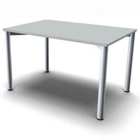 geramoebel Schreibtisch 4-Flex 120 x 80 - Lichtgrau / Silber